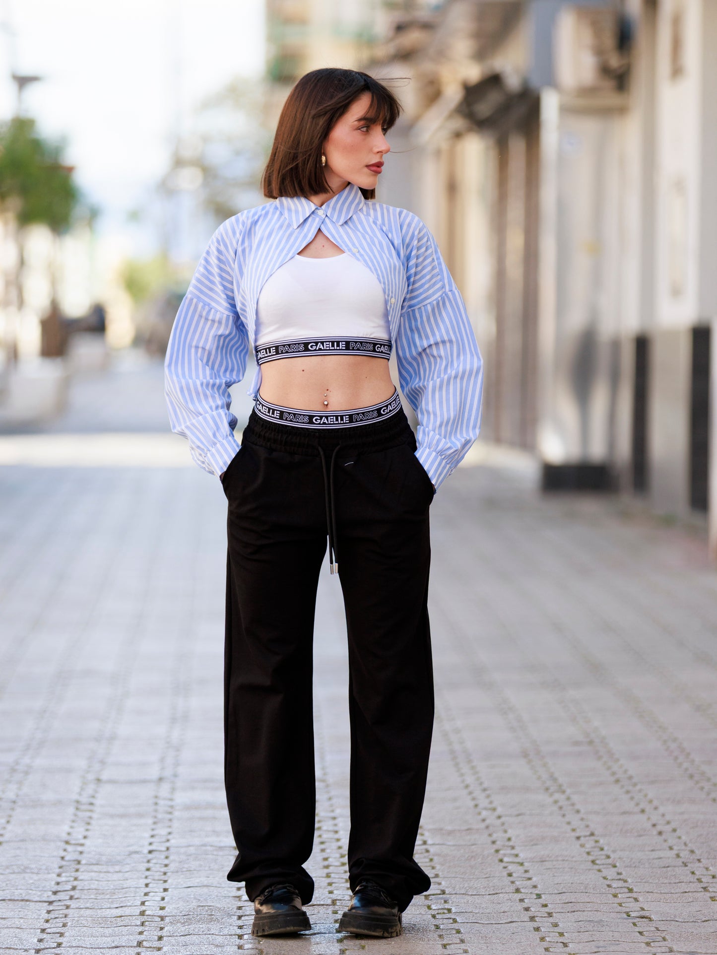 Pantalone con elastico logato