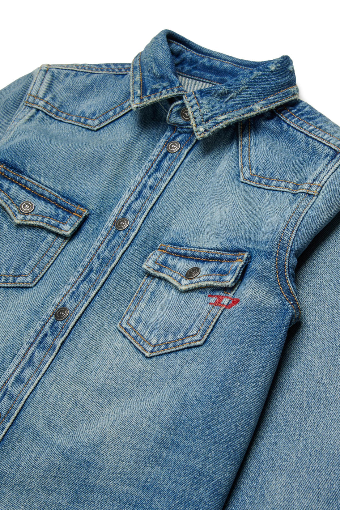 Diesel camicia Ceko in denim lavaggio blu