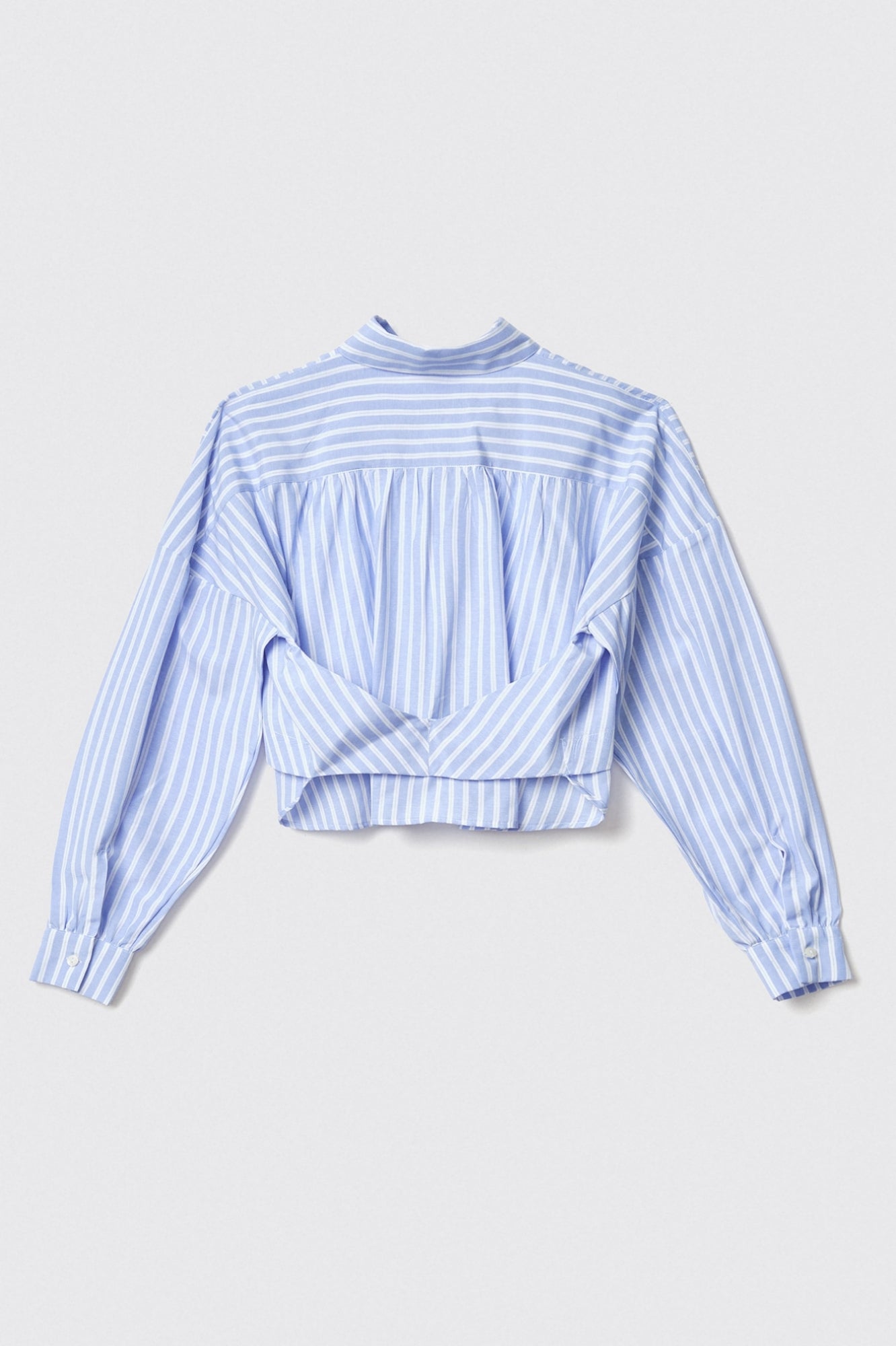 Camicia cropped in popeline bastonetto con top