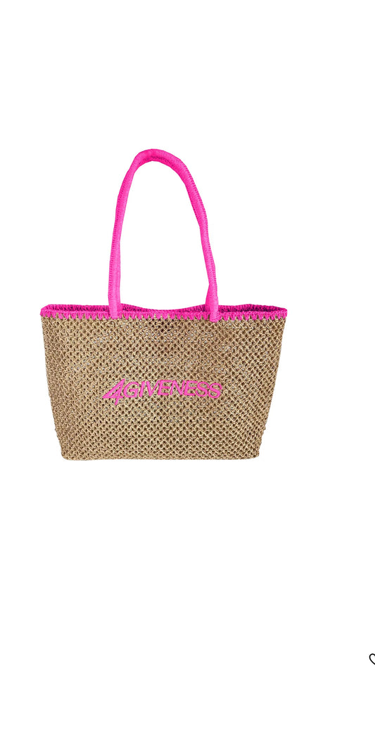 Borsa promo cartapaglia ricamo 4giveness