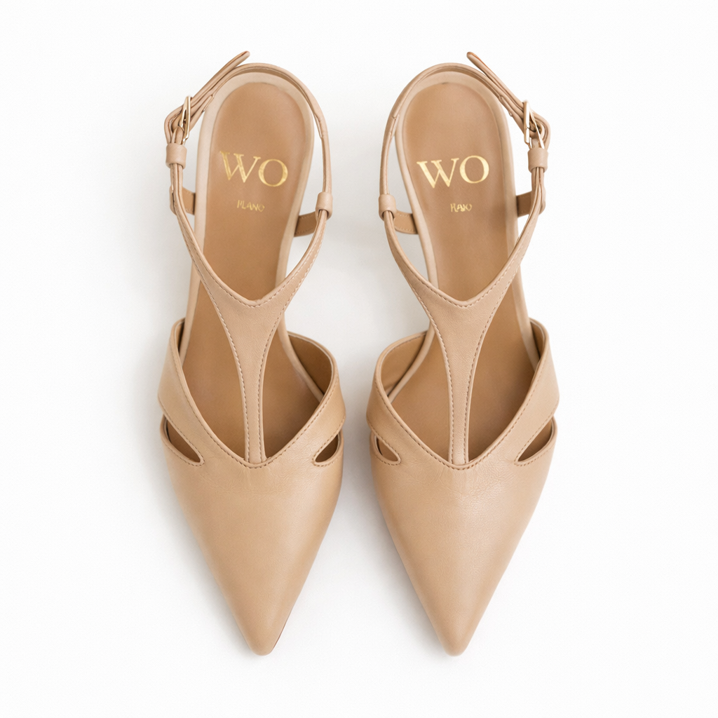 Décolleté slingback con cinturino