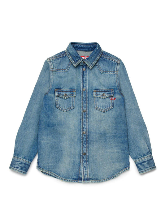 Diesel camicia Ceko in denim lavaggio blu