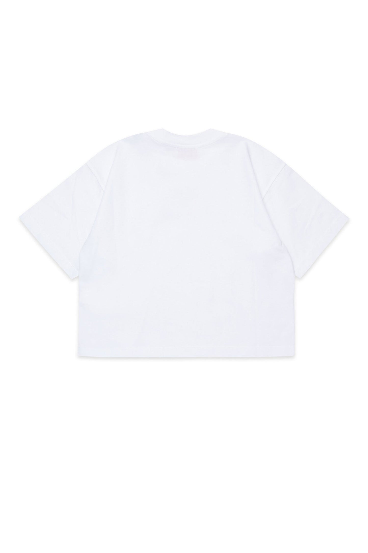 T-shirt boxy in jersey con logo Oval D