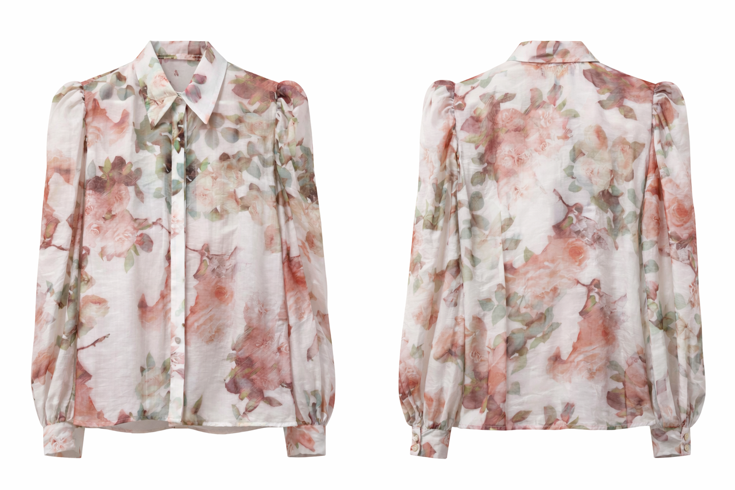 Camicia floreale in tessuto leggero